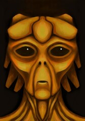 Alien creature, sketch - digital painting © neurostructure