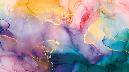 Beautiful marble ink background blending vibrant colors in a fluid artistic design