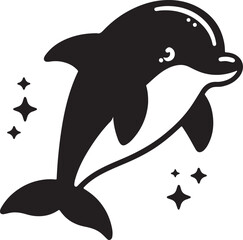 Whale silhouette vector art illustration eps