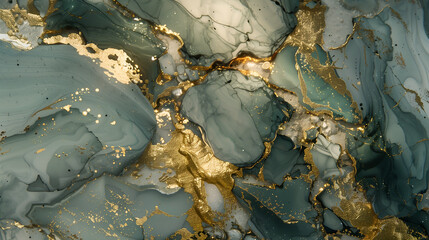 Elegant marble ink background with gold accents creating a luxurious abstract design