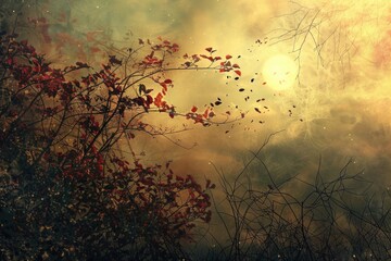 Group of birds flying through a cloudy sky