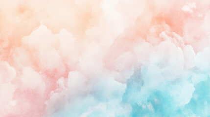 Subtle pastel watercolor abstract background with soft blends of blush pink, baby blue, and light peach, evoking a dreamy, ethereal atmosphere.