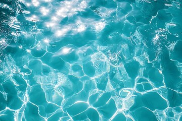 Obraz premium Abstract Blue Water Texture with Glimmering Reflections