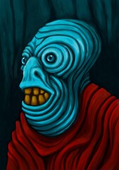 Alien creature, sketch - digital painting © neurostructure