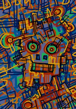 Abstract image for printing - digital painting