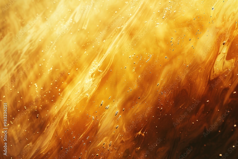 Poster A close-up view of a liquid substance with details on its texture and color