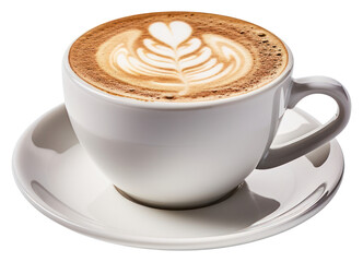 PNG A cup of Cappuccino beverage coffee saucer.