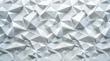 A 3D rendering of a white geometric pattern, with geometric shapes and lines.