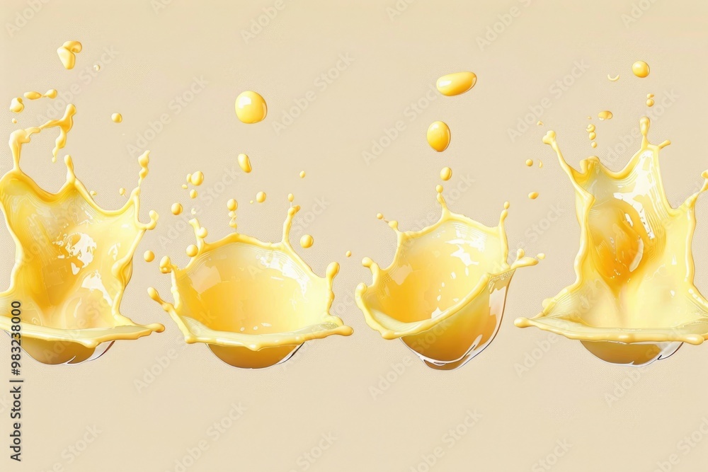 Poster fresh oranges being squeezed into a bowl