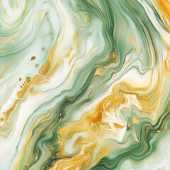 This digital artwork features swirling marble patterns in gold, light green, and white. It's perfect for creating a luxurious look on ceramic walls and tiles.