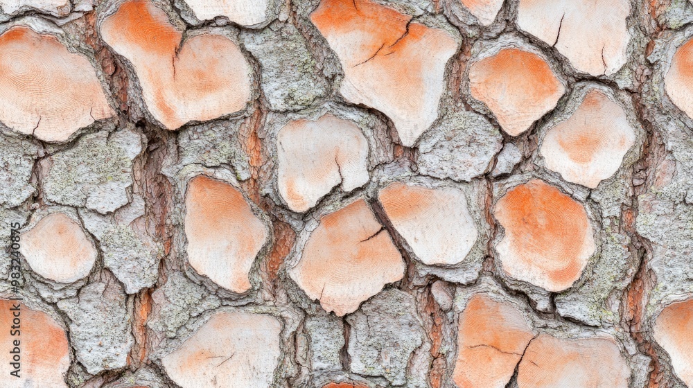Poster the close-up view of textured tree bark showcases detailed patterns and earthy tones, creating a cap