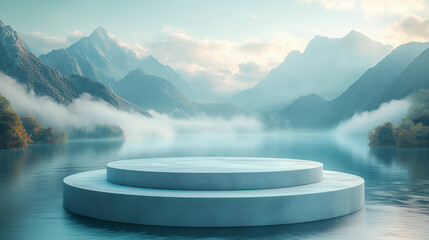 Minimalist product podium