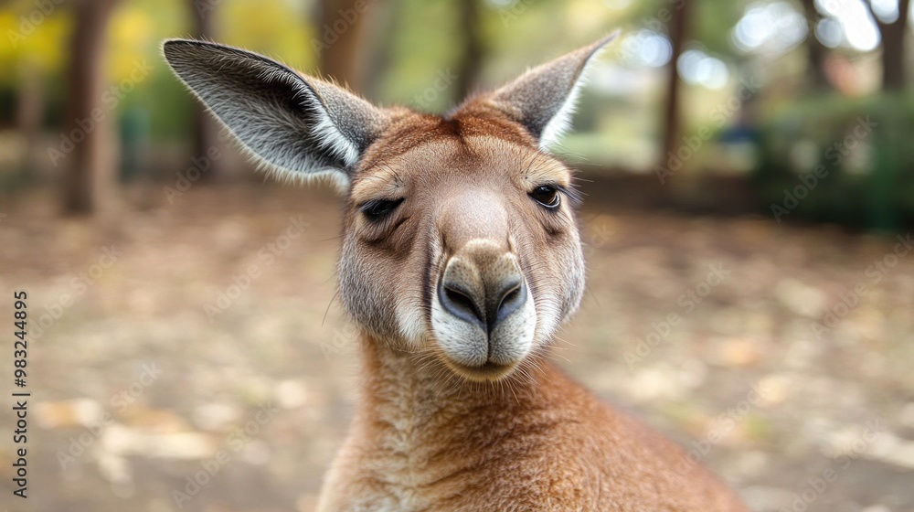 Canvas Prints Close-up Portrait of a Winking Kangaroo