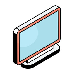 Creative design icon of monitor 