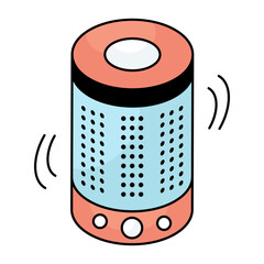 Perfect design icon of smart speaker 