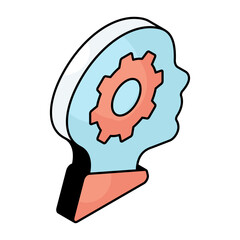 Premium design icon of mind setting