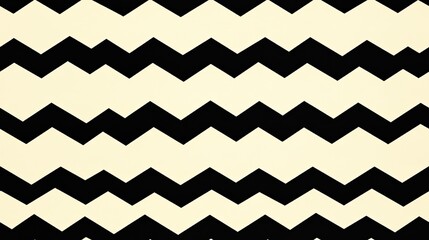 A sophisticated black and beige chevron pattern features overlapping black lines on a beige background, showcasing textured depth, ideal for various creative uses SEAMLESS PATTERN