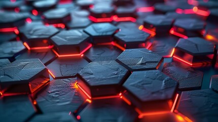 Fototapeta premium abstract background with hexagons