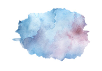 Obraz premium Watercolor shape blends contrasting colors, creating a vibrant and textured design element on a transparent background