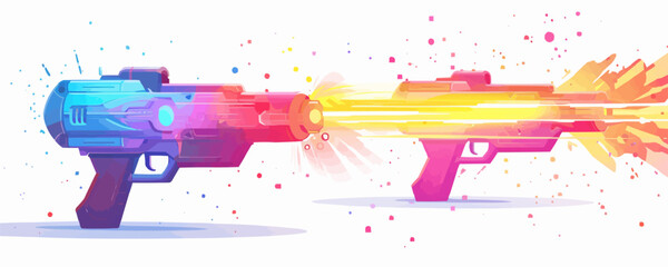 Toy lasers on a white background. Vector flat minimalistic isolated illustration.