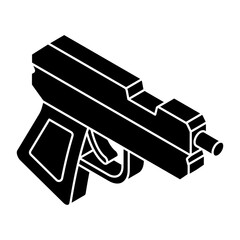 A beautiful design icon of gun