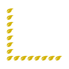 Vector gold leaf shape page corner border