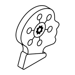 Premium design icon of mind setting 