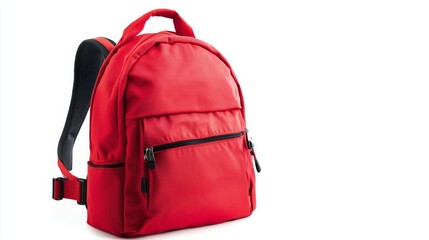 Fototapeta premium School backpack isolated on white background with copy space. 