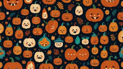 Fototapeta premium halloween seamless background