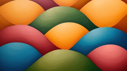 Fototapeta premium Colorful abstract wave pattern with vibrant hues and curves.