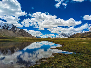 Breathtaking Views of Shimshal Pass in the Pamir Mountains. Shimshal Valley is a remote and...