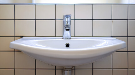 The sink area may include features for accessibility, such as a lower sink height for wheelchair users, grab bars nearby, and space for maneuvering.