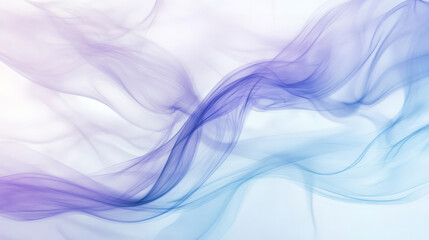 Obraz premium Soft pastel trails of blue and lavender smoke intertwine, creating a soothing, flowing abstract background with smooth, elegant transitions.