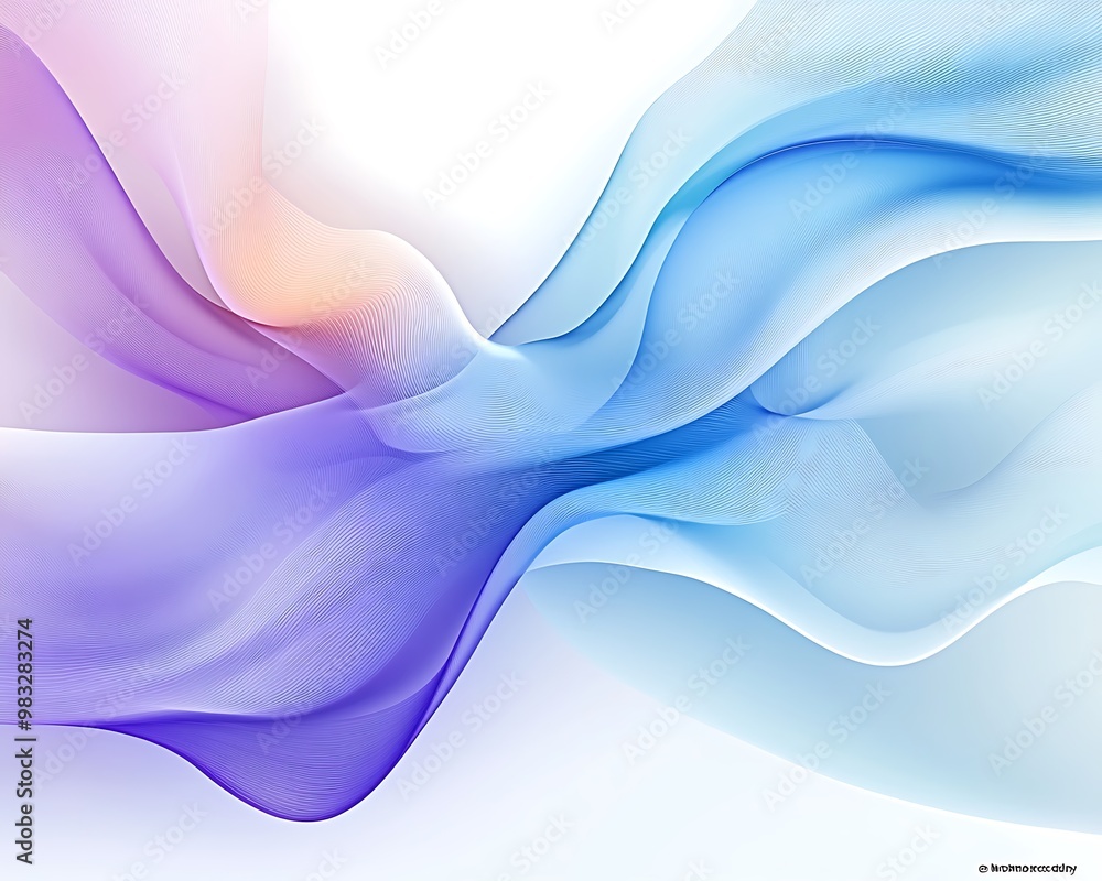 Poster a smooth blend of soft colors creates an abstract wave-like design, evoking a sense of calm and flui