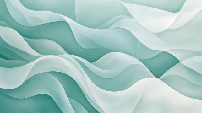 Gradient from soft teal to pale blue, with smooth wavy lines in white curving gently across the background, adding a sense of calm and flow.