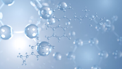 remibrutinib molecular structure 3d, small molecule, structural chemical formula view from a microscope