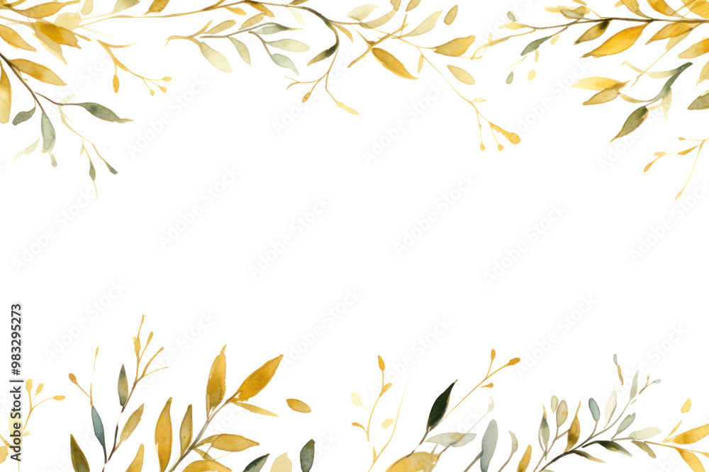 Poster png botanical leaf border frame backgrounds pattern line.