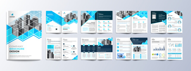 Professional Company Profile Template with Modern Design. A4 Size, Customizable Layout for Annual Report, Financial Statistics, Business Reports, Brochure, Magazine, Poster, Presentation and Portfolio