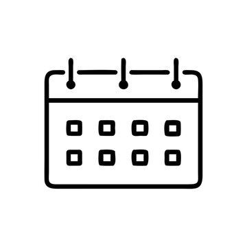 recommend clip art: Calendar Icon, Line Art, Date and Schedule Concept