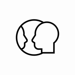 mirror reflection face icon sign vector