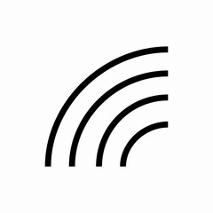 rainbow weather icon sign vector