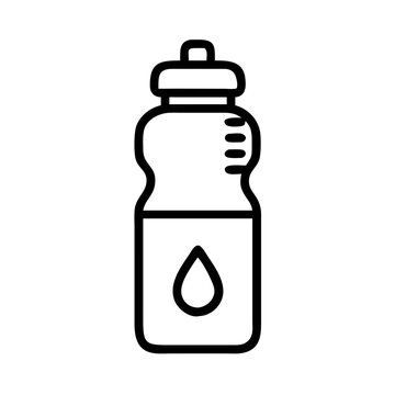 recommend clip art: Water bottle with liquid drop icon, minimalistic hydration symbol