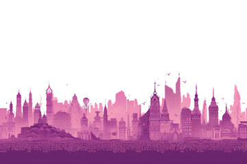 PNG Skyline buildings landscape purple outdoors.