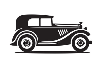 Classic Vintage Car Silhouette Vector Illustrations – Download Now