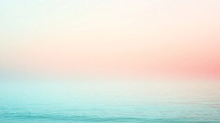 Fototapeta premium A soft gradient of light blue transitioning into soft coral, with gentle color blending creating a calming, tranquil atmosphere for the background.