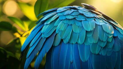 Obraz premium Stunning Blue Bird Feathers in Natural Habitat