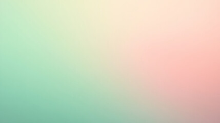 A smooth pastel gradient of light pink fading into soft mint green, with gentle transitions creating a fresh and calming background.