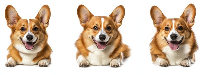 corgi dog isolated on white background