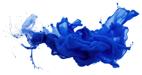 Ink splash effect background blue abstract.