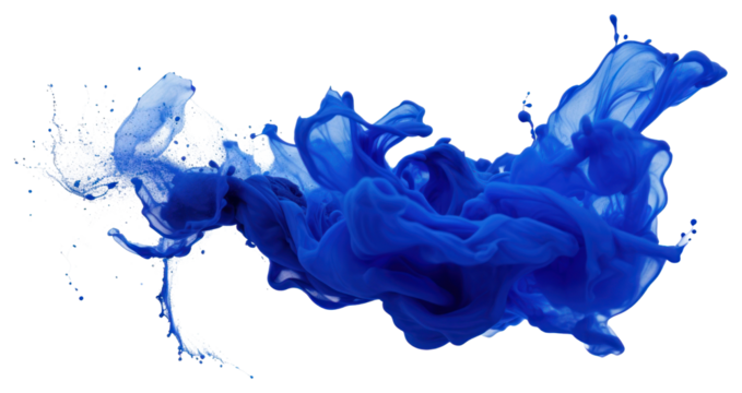 Ink splash effect background blue abstract.